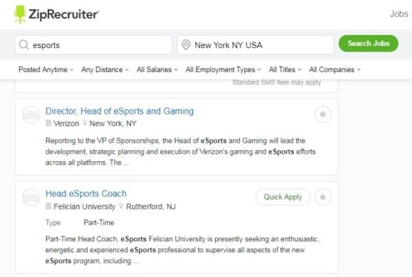 ZipRecruiter.com Jobs in eSports